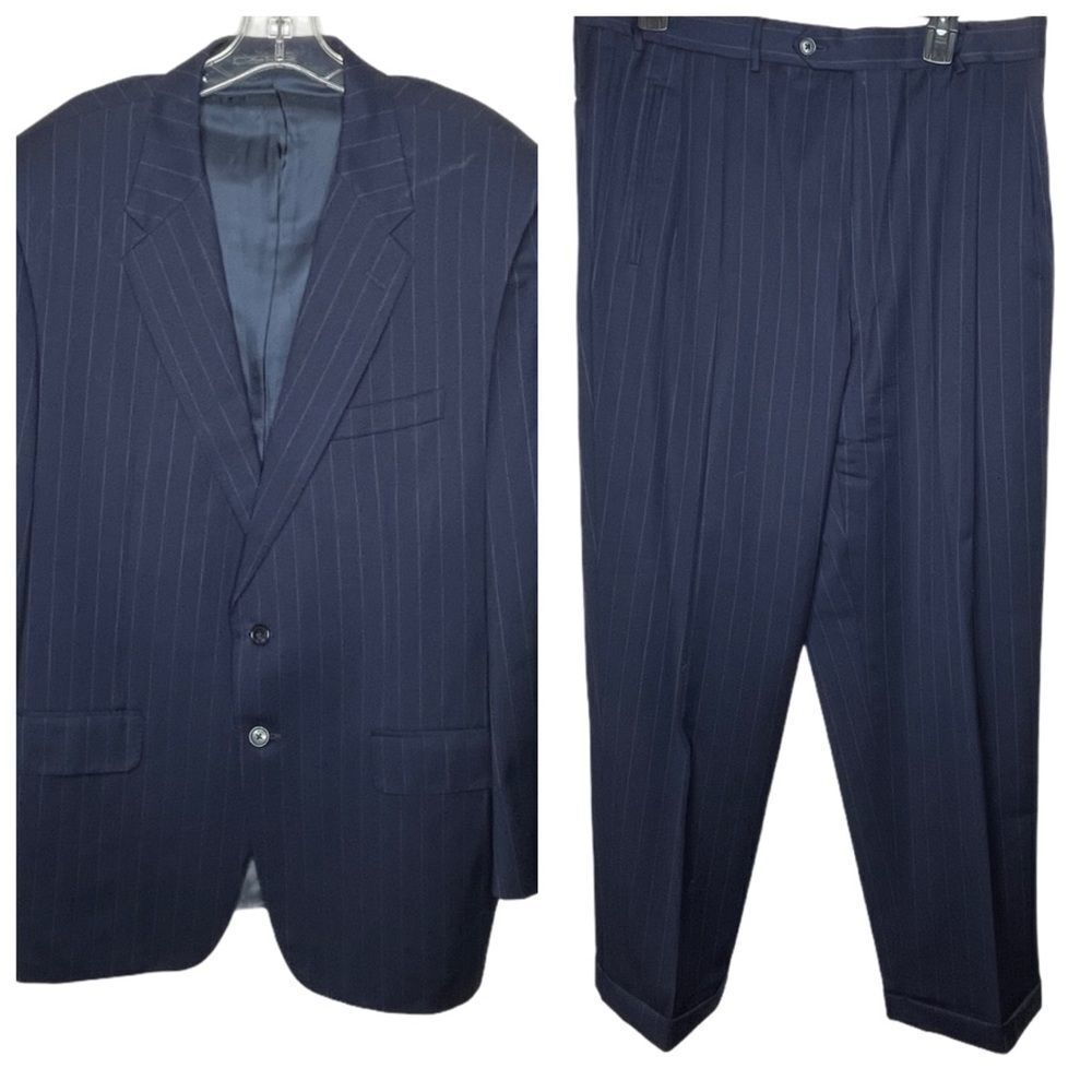 Italian Extrafine‎ Merino Wool Suit Navy